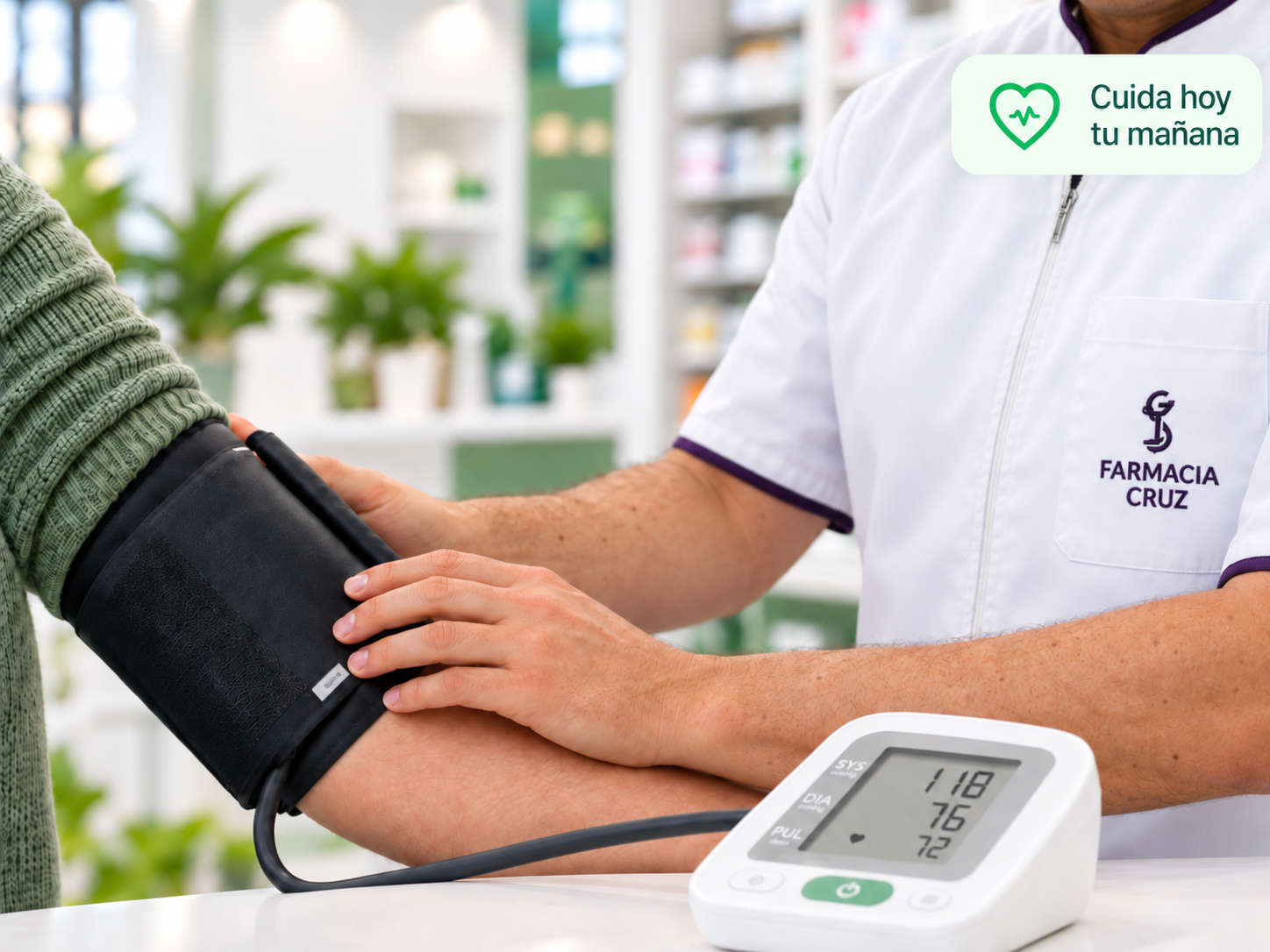Control de hipertensión en Farmacia Cruz