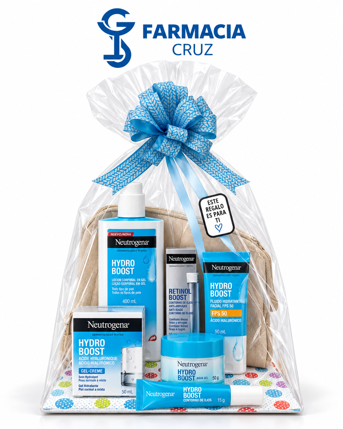 Cesta personalizada de Farmacia Cruz — ejemplo 3