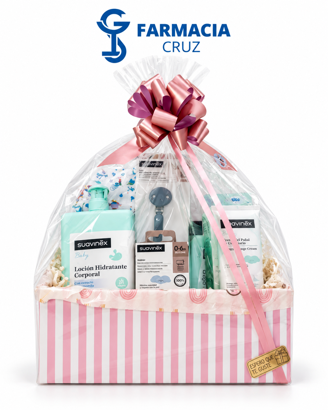 Cesta personalizada de Farmacia Cruz — ejemplo 1